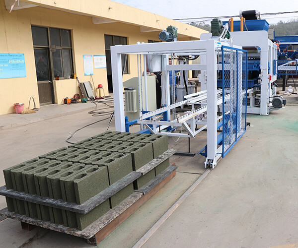 Concrete block making machine available for hire