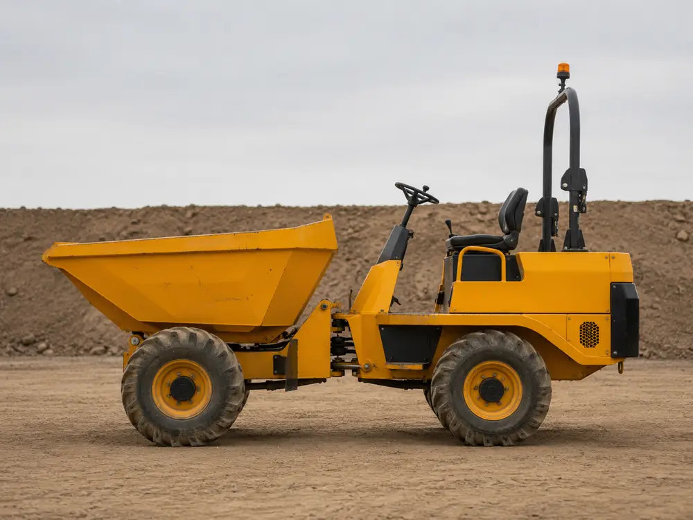Tipper truck on a construction site
